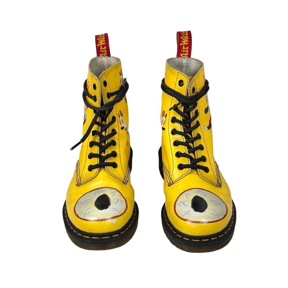 Dr Martens Pascal BootsGary Baseman Punk Toby Limited Edition Rare Sz L-10 M-9 - Picture 2 of 14